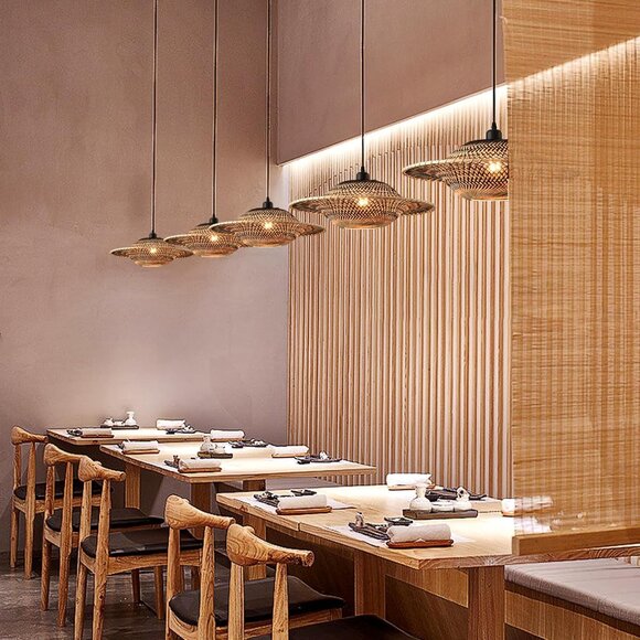 Natural Woven Pendant Light Fixture - Picture 6 of 10